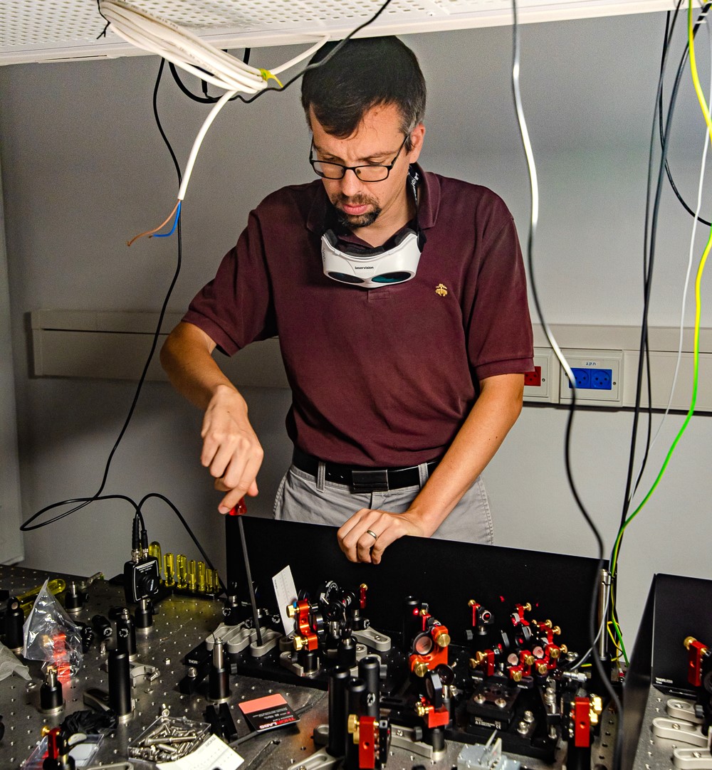Dr. Kruger at his temporary lab