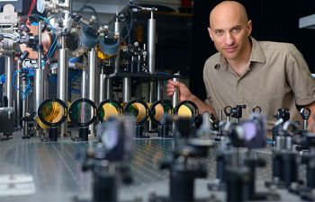 Prof. Jeff Steinhauer at the lab