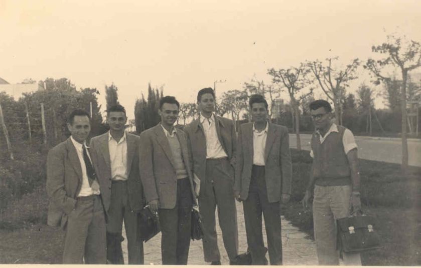 group of Ph.D physics students 1957