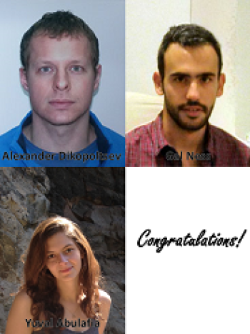 Gal Ness, Alexander Dikopoltsev and Yuval Abulafia won a Jacobs Scholarship