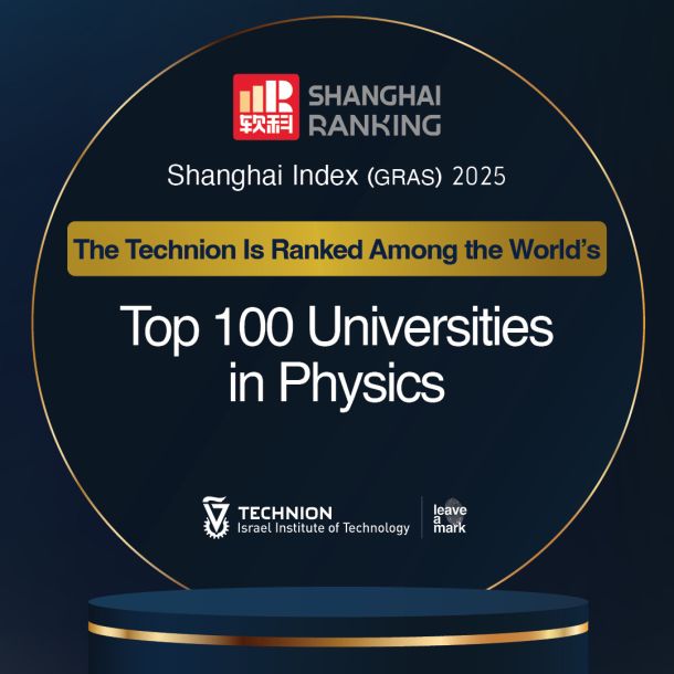 The Technion is Ranked Among the World’s Top 100 Universities in Physics 🏆
