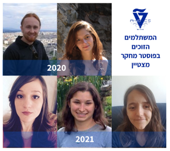 הסטודנטים הזוכים בפוסטר מצטיין 2020 ו- 2021